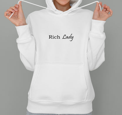 Felpa con scritta "Rich Lady"