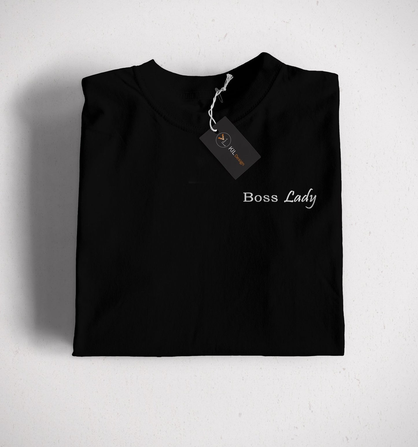 Maglietta con scritta "Boss Lady"