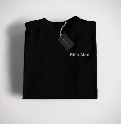 Maglietta con scritta "Rich man"